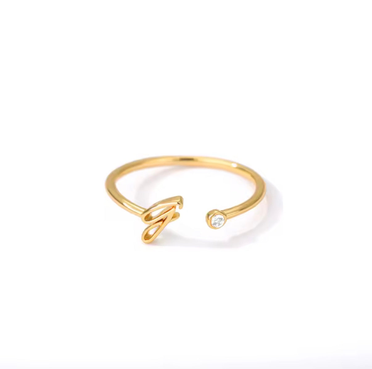 Entangled 14k Adjustable Initial Ring