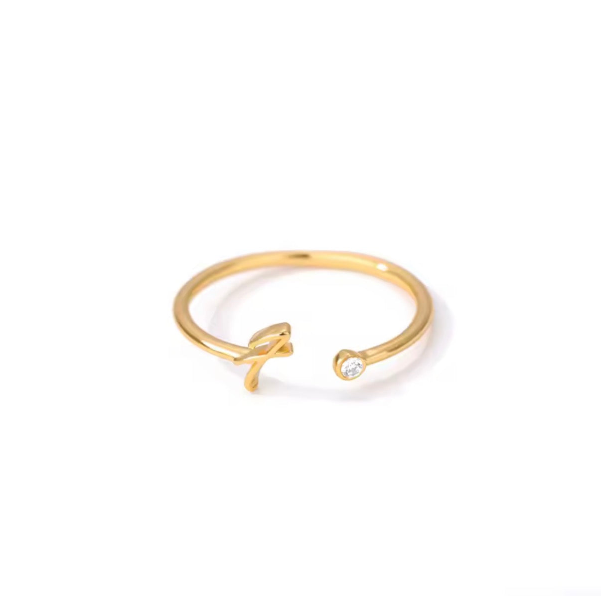 Entangled 14k Adjustable Initial Ring