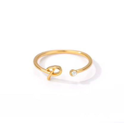 Entangled 14k Adjustable Initial Ring