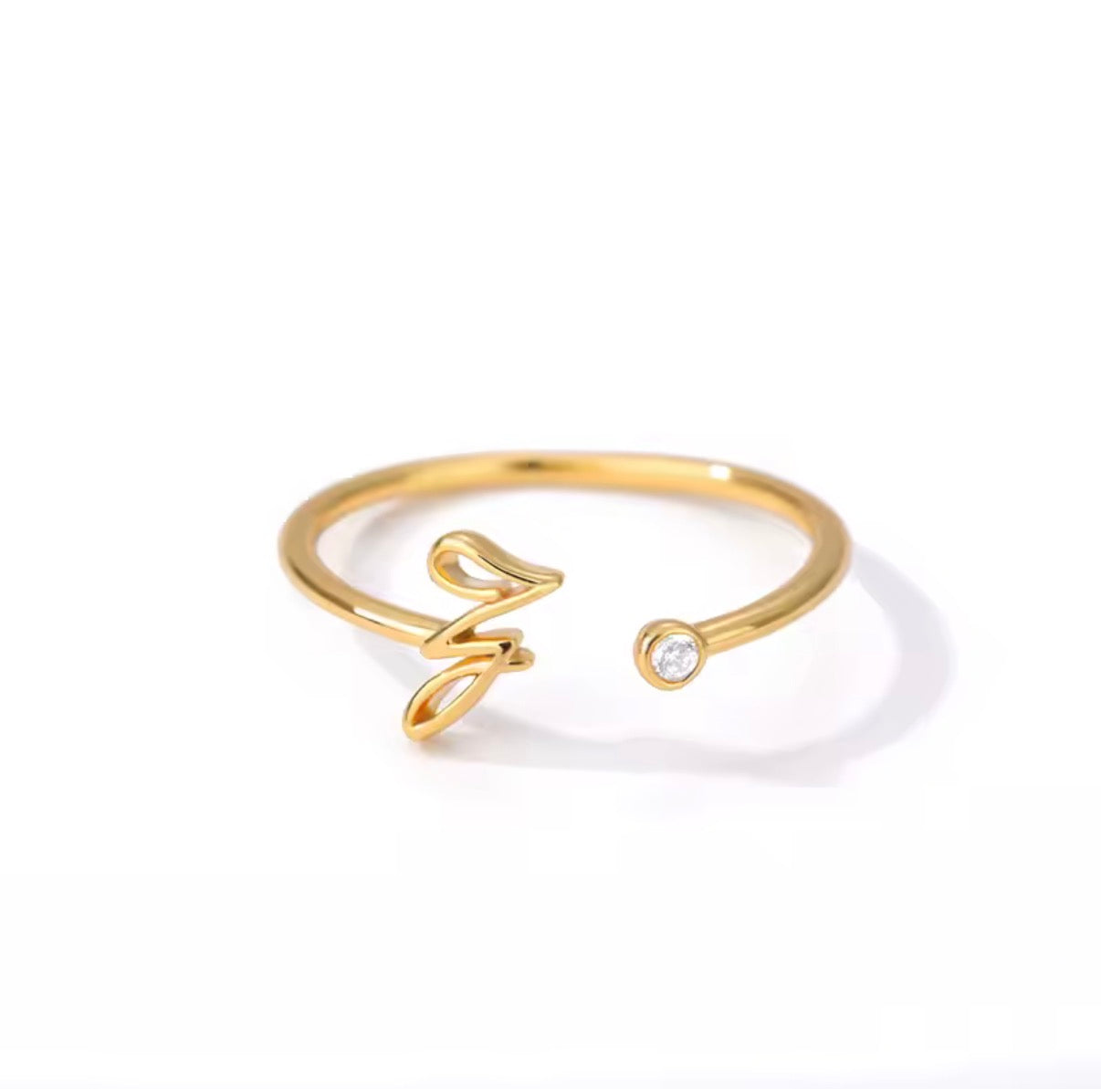 Entangled 14k Adjustable Initial Ring