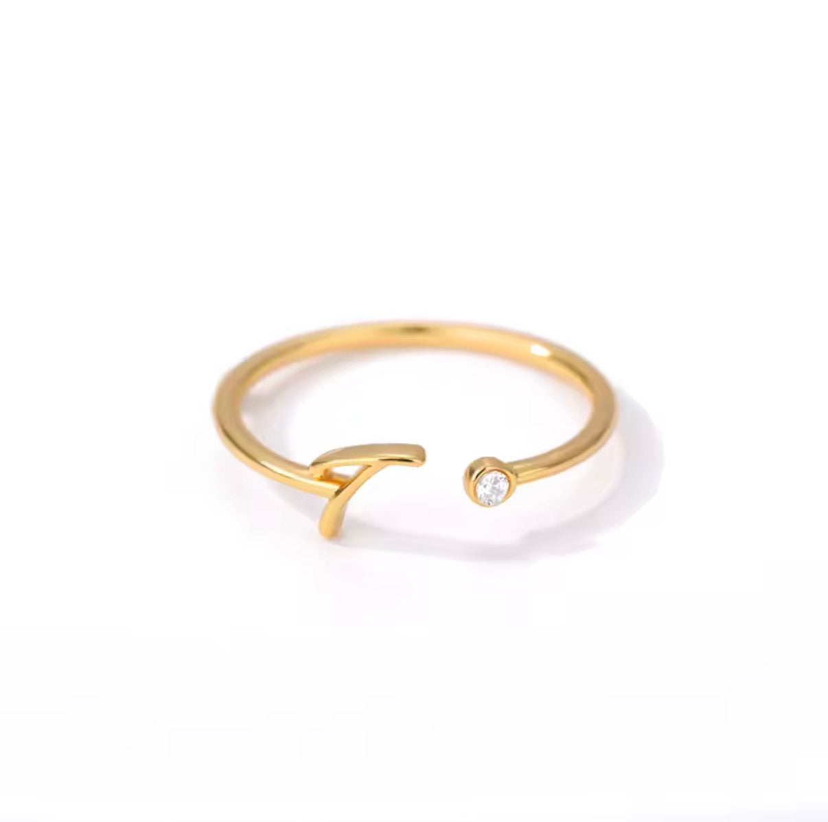 Entangled 14k Adjustable Initial Ring