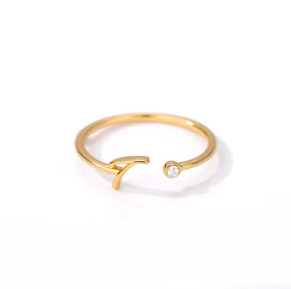 Entangled 14k Adjustable Initial Ring