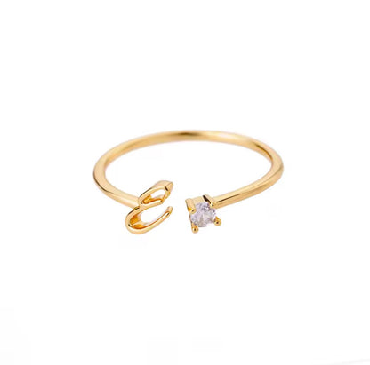 Entangled 14k Adjustable Initial Ring