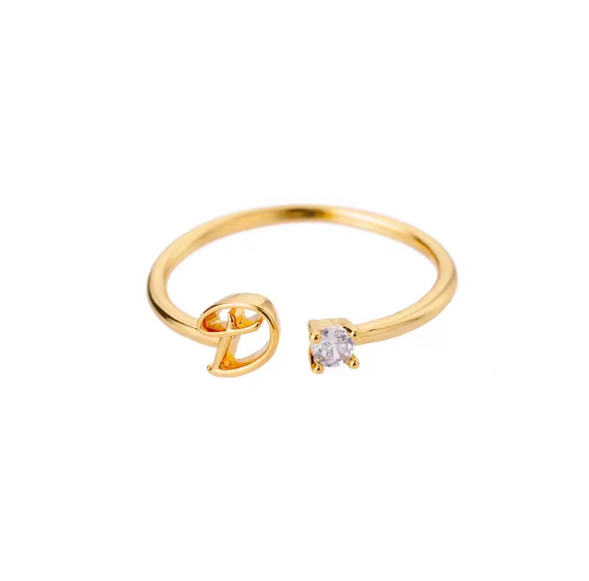 Entangled 14k Adjustable Initial Ring