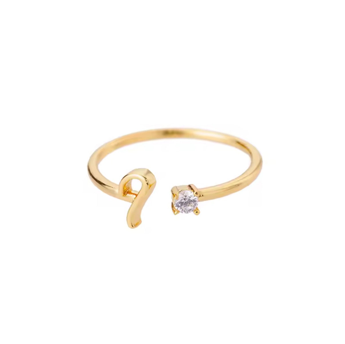 Entangled 14k Adjustable Initial Ring