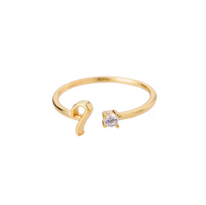 Entangled 14k Adjustable Initial Ring