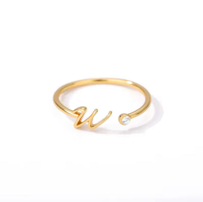 Entangled 14k Adjustable Initial Ring