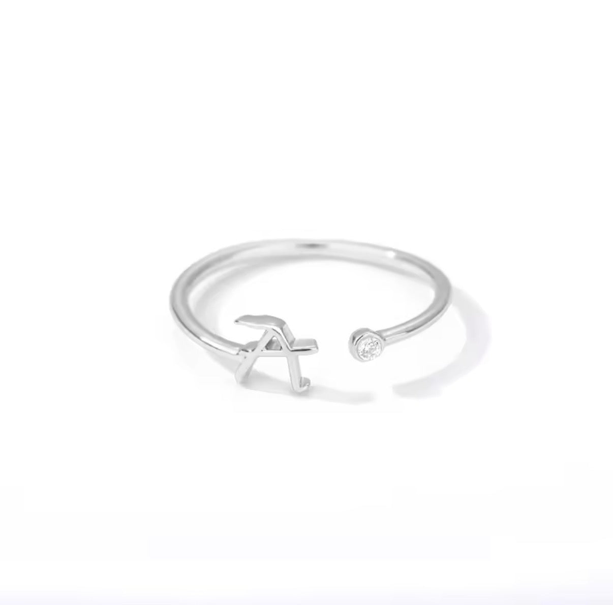 Entangled 14k Adjustable Initial Ring
